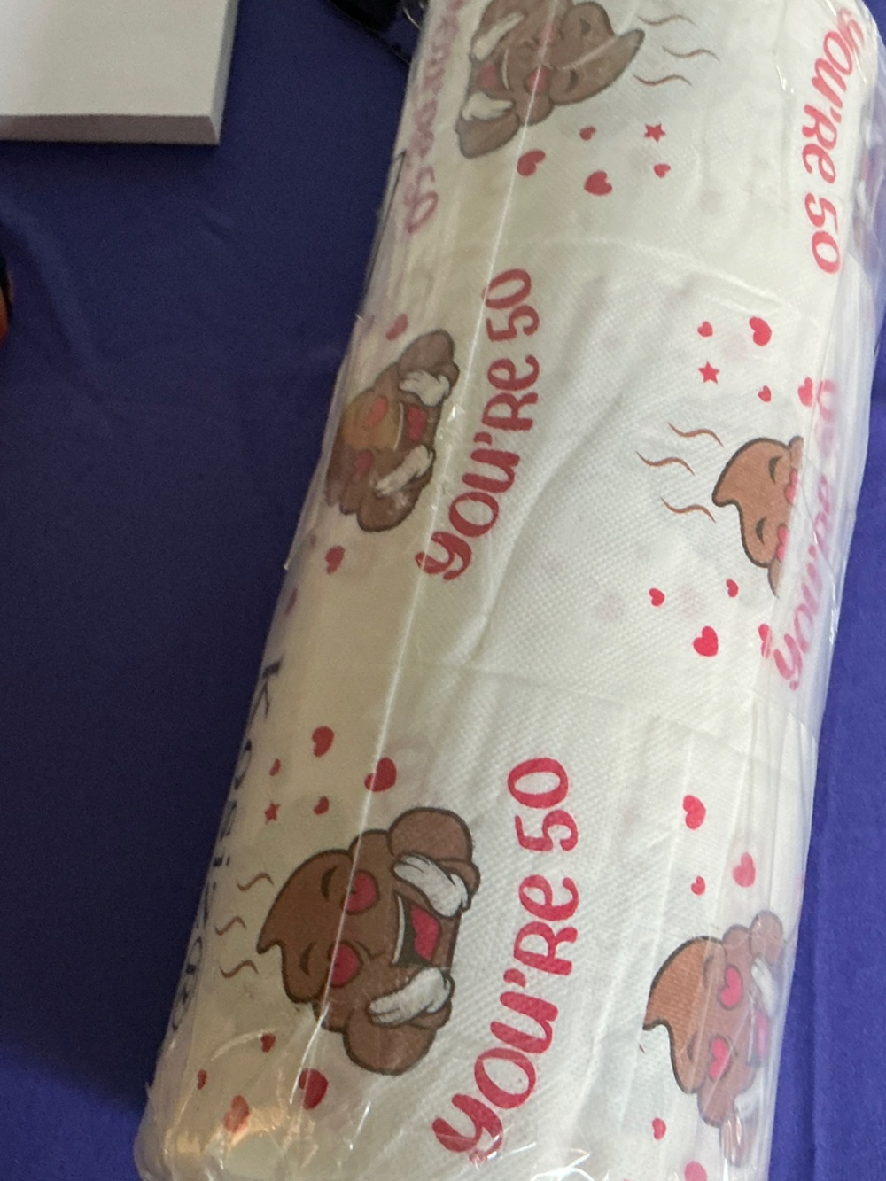 Novelty 'You're 50' Printed Toilet Paper - White
